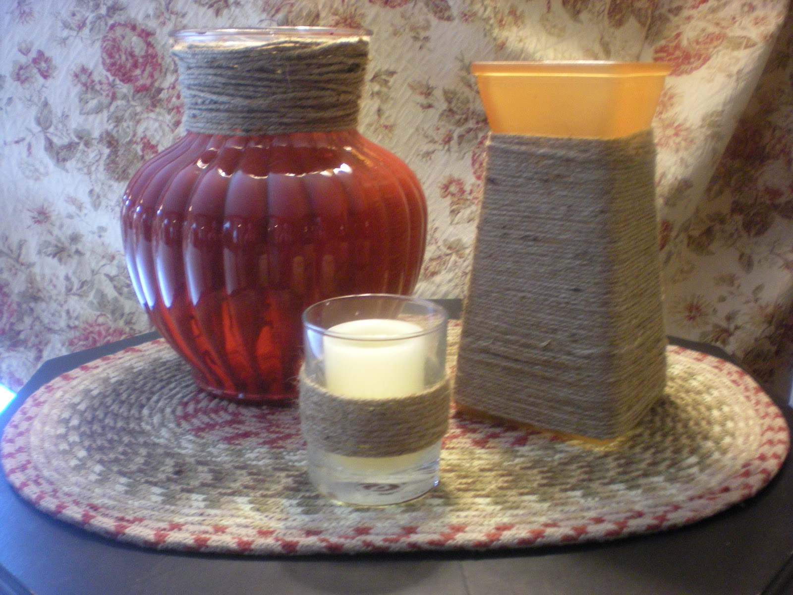 Natural Homemade Living Repurposing Vases With Jute and Paint